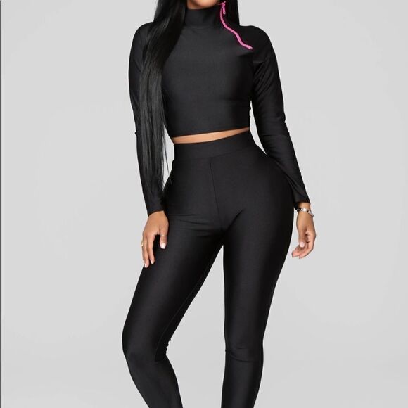 Keep Breathin Lounge Set - Black- NWOT - Picture 1 of 7